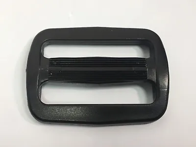 $4.99 • Buy 1.25  Tri Glide Sliplock Strap Adjust BLACK Buckle Sling Plastic Slide