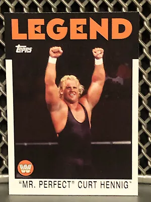 2016 Topps Heritage Mr Perfect WWE Wrestling Card 1986 #93 WWF AWA Curt Hennig • $2.99