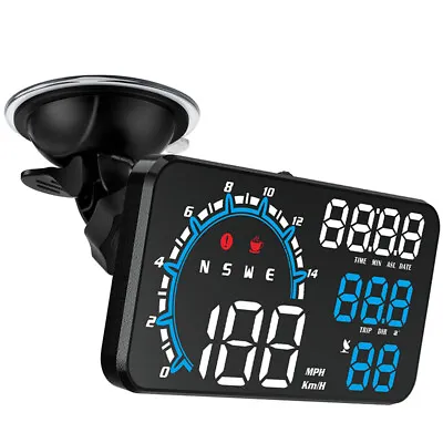 Car GPS Overspeed MPH Head Up Display LED Digital  Overspeed Alarm Detector HUD • $29.60