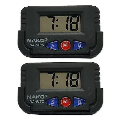 X2 PACK NAKO Digital Car Clock Quartz Automobile Clock Car Truck Vehicles Dash N • $11.99