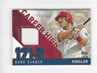 2015 Topps Career High Ian Kinsler JERSEY Rangers • $3.99