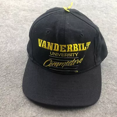 VTG Vanderbilt Commodores Hat Mens Snapback Black Yellow Embroidered Wool Blend • $14.49