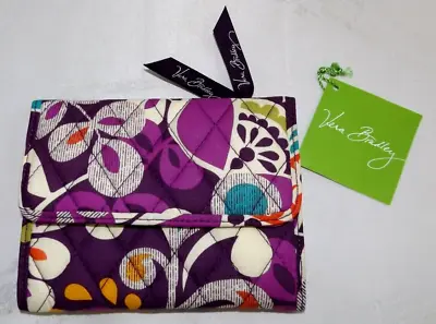 VERA BRADLEY Euro Wallet Small Petite Trifold - Plum Crazy - Exact Photo - NWT • $24.95