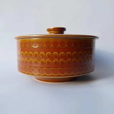 Vintage 1970s Hornsea Saffron Vegetable Serving Lidded Pot Tureen Dish 1974 • £9