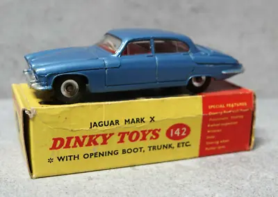 Dinky 142 Jaguar Mark X Mid Metallic Blue Near Mint In Box • £80