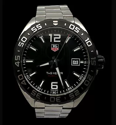 TAG Heuer Formula 1 Black Dial 40mm Quartz St. Steel Men's Watch WAZ1110 7 1/2  • $449.91