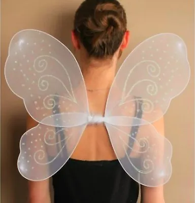 Butterfly Fairy Wings Fancy Dress Dressing Up Ladies Party Lilac Pink White • £6.25