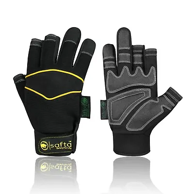 Fingerless Work Gloves For Mechanics Builders Yards Carpenter Warehouse Work. • £98.99