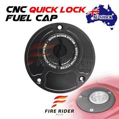 For Yamaha YZF R1 98-19 18 17 16 15 14 13 12 Quick Release Racing Fuel Cap BLACK • $75.25