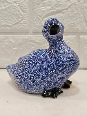 4.5  Enesco Blue Mallard Duck Figurine Vintage Japan Speckled • $17