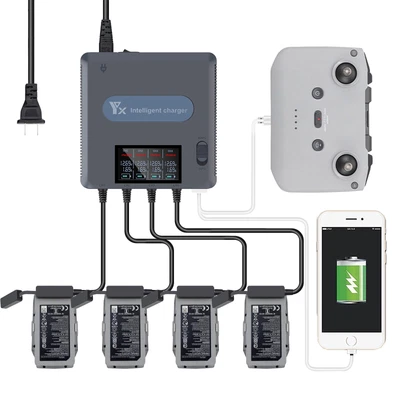 $108.32 • Buy Compatible With DJI Mavic Air 2 And Air 2S Battery Charger Hub With LCD Display