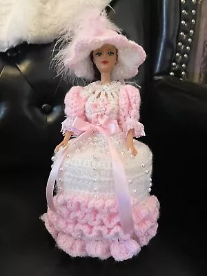 £12 • Buy Crocheted Toilet Roll Doll Cover