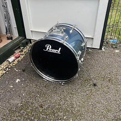 Free P&P. 20” Bass Drum. Midnight Blue Finish. Great For Busking. 20x14” • £89