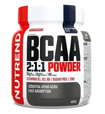 Nutrend BCAA 2:1:1 Powder With Glutamine & Zinc 400g | Branch Chain Amino Acids • £24.49