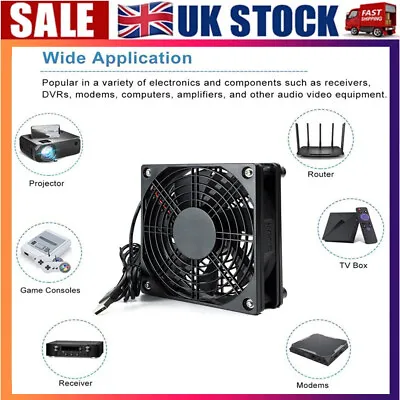 £13.42 • Buy USB Cooler 120mm Cooling Fan Stand 2000RPM For Router Modem PC External Desktop