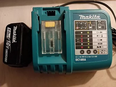 GENUINE MAKITA DC18RC Charger + BL1850B 5.0Ah 18V Lithium-Ion Battery • $69