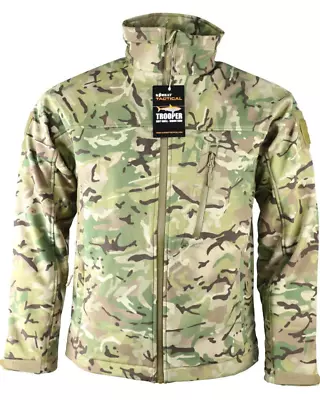 Mens Trooper Tactical Soft Shell Jacket BTP Military Army Camo Fleece Lined Coat • $55.98