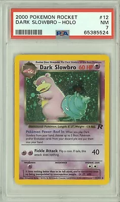 $10.50 • Buy Dark Slowbro 2000 Pokemon Team Rocket Holo Wotc #12 Psa 7 Near Mint 5524