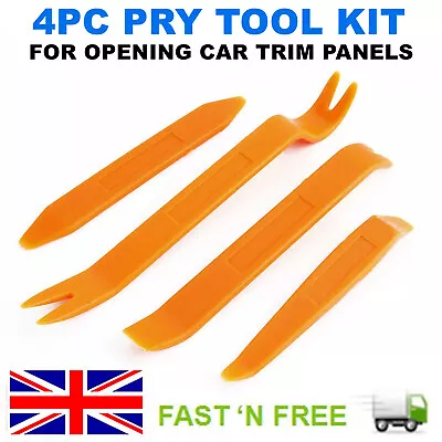 Door Plastic Trim Installer Car Fascia Panel Install/removal Pry Tool Kit 4 Pcs • £2.95