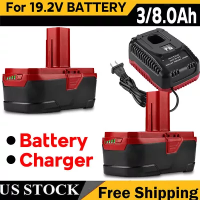19.2V 8Ah For Craftsman C3 DieHard Lithium Ion XCP 3.0Ah Battery / Charger 11375 • $18