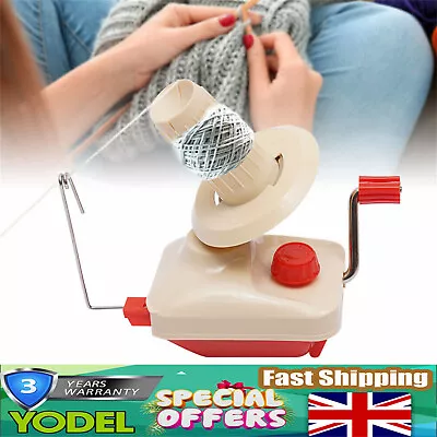 Hand Operated Knitting Roll String Yarn Fiber Wool Thread Ball Winder Holder UK • £8