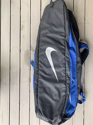 NIKE Logo Baseball/Softball Bat Black Bag With Zip Up Pockets Blue • $0.99