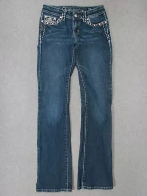 UE03456 **L.A. IDOL** BOOT CUT JEANS YOUTH Sz14 (msr 24 X30 ) DARK BLUE • $23