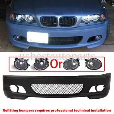 M-Tech Style Front Bumper Cover Fits 00-06 BMW E46 3-Series 2dr Coupe W/ Fog • $275.80