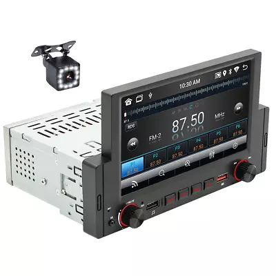 6.2in Single 1 DIN Stereo Car Android Navigation Radio Player Wifi W/Rear Camera • $117.22