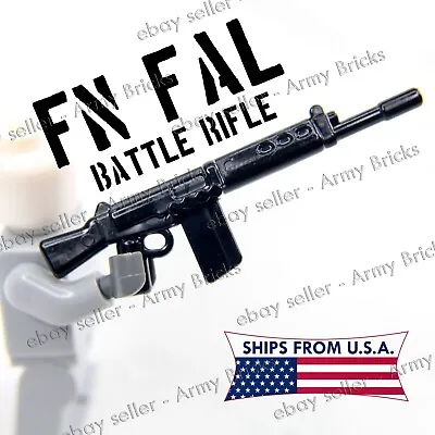 FN FAL Battle Rifle - CUSTOM Brick Weapons Gun & Arms For Brick Minifigures • $1.50