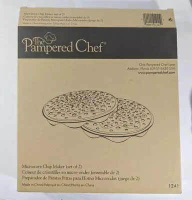 The Pampered Chef - Microwave Chip Maker Set Of 2  With Box And Instructions • $9