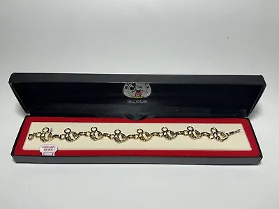 Vintage Van Dell Disney Mickey Mouse Gold Tone Bracelet Sterling Silver • $60