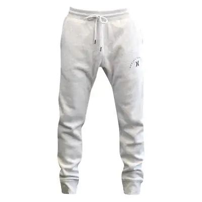 $18.50 • Buy Hurley Men’s Fleece Jogger Pants White Tapered Fit (S02)
