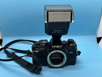 Minolta X-700 35mm SLR Film Camera With Flash Kit. Tested. • $90