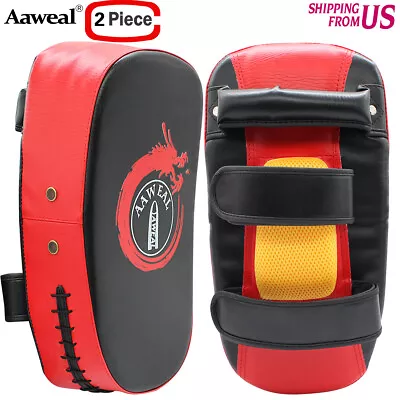2PC Boxing Focus Curved Arm Pad Punching Kick Shield Karate MMA Workout Thai Gym • $44.99