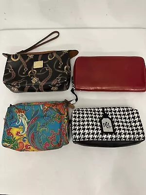 Lot Of 4 Ralph Lauren Wallets Makeup Bags Wallet Pouch • $14.99