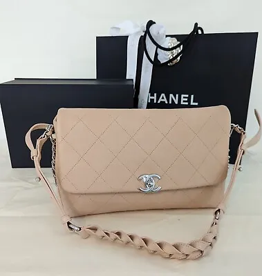 Chanel Beige Single Flap Bag • £3000
