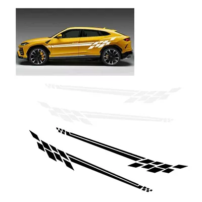 Universal Car Truck Body Side Stripe Racing Graphics Decal Sticker 1pair~ • £16.14