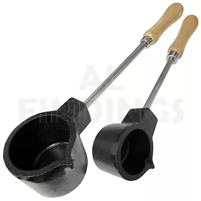 £21.99 • Buy Cast Iron Precious Metal Melting Pot Crucible Gold Silver Mix Tool Set Range