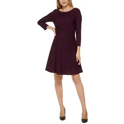 Tommy Hilfiger Womens Ribbed Knee-Length Work Fit & Flare Dress BHFO 2438 • $26.99