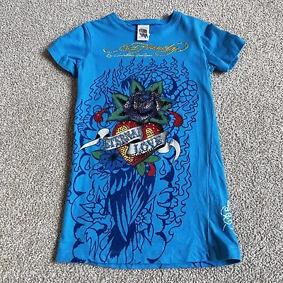 Ed Hardy Kids Youth T-Shirt Size 5/6 Graphic Short Sleeve Y2K Vintage • $22