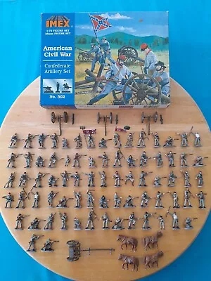 Imex 1/72 Painted CONFEDERATE ARTILLERY & INFANTRY ACW Figures Set 502/506 Boxed • £7.99
