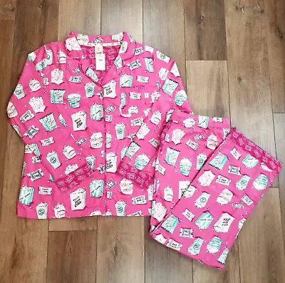 Munki Munki Pink Popcorn Flannel Pajama Set XL NWT • $39.99