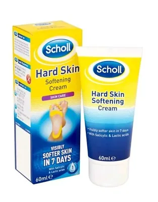 Scholl Hard Skin Softening Remover Cream With Salicylic And Lactic Acids 60ml • £7.99