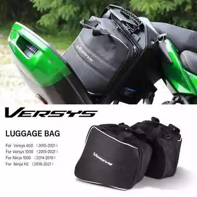  Saddle Bag Waterproof Luggage Bags For Kawasaki Versys 650 1000 Ninja 1000 H2 • $89.10