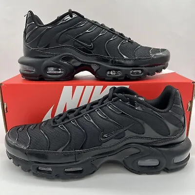 Nike Air Max Plus Low Triple Black Men’s Shoes Multi Size 604133-050 NEW • $129.97