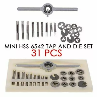 31pcs M1~M2.5 High Speed Steel HSS Metric Thread Pitch Making Tool Die& Tap 6542 • $33.91