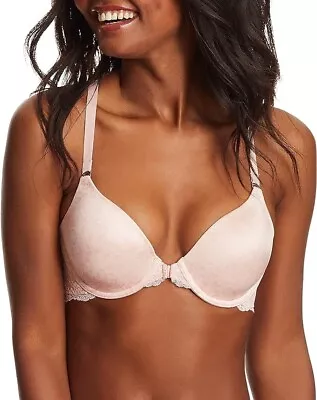 Maidenform Women's Pure Genius Racerback Bra Boho Paisley Print/Sheer Pale Pink • $25