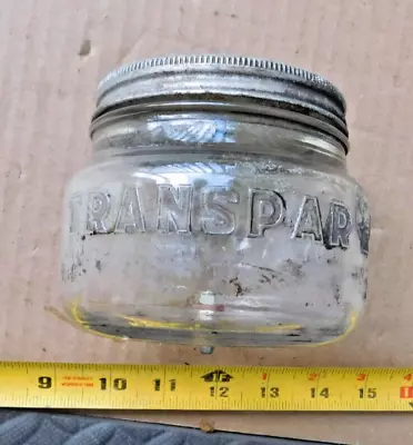 Vintage Transpar Car Windshield Washer Fluid Jar Made In France • $12