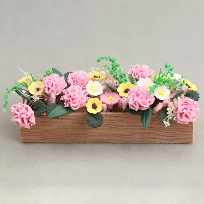 Dollhouse Miniature  1/12 Scale Flowers Potted Plants Flowerbed Garden Courtyard • $13.99